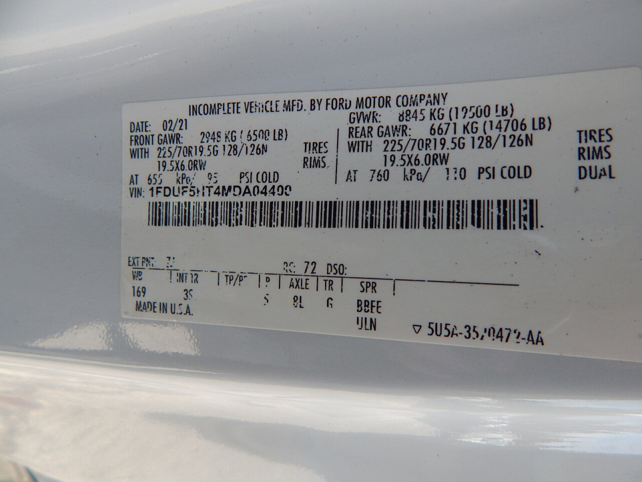 Used 2021 Ford F550 4x4 Regular Cab Super Duty image 30