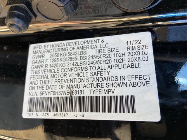 Used 2022 Honda Pilot Sport image 33