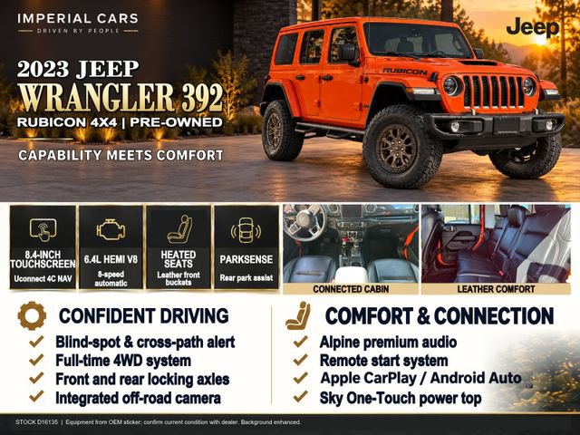 Used 2023 Jeep Wrangler Unlimited Rubicon 392 w/ Trailer Tow Package AWD/4WD image 6