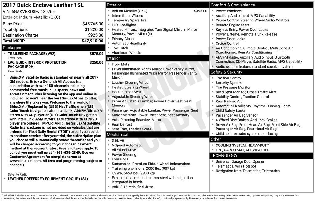 Used 2017 Buick Enclave Leather w/ Trailering Package image 6