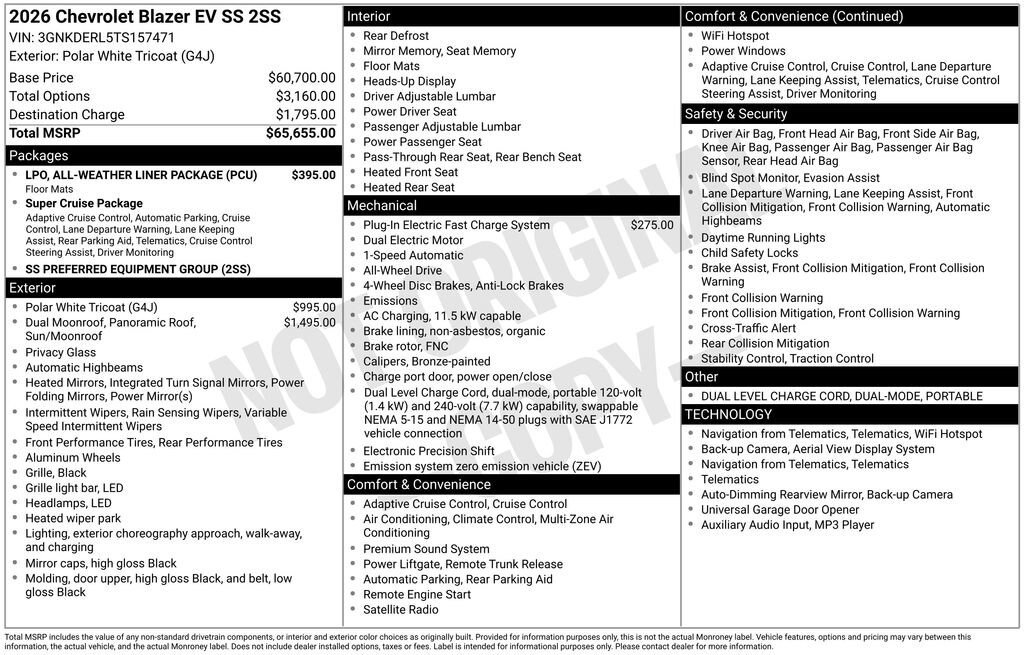 New 2026 Chevrolet Blazer EV SS image 10