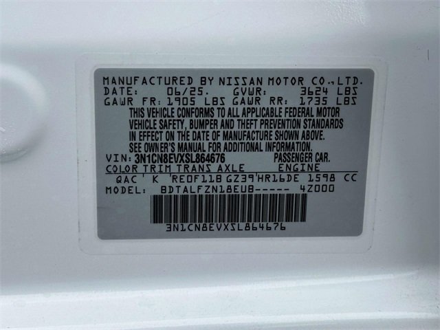 New 2025 Nissan Versa SV w/ Trunk Package image 25