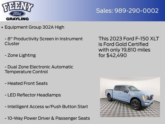 Certified 2023 Ford F150 XLT w/ Equipment Group 302A High image 13