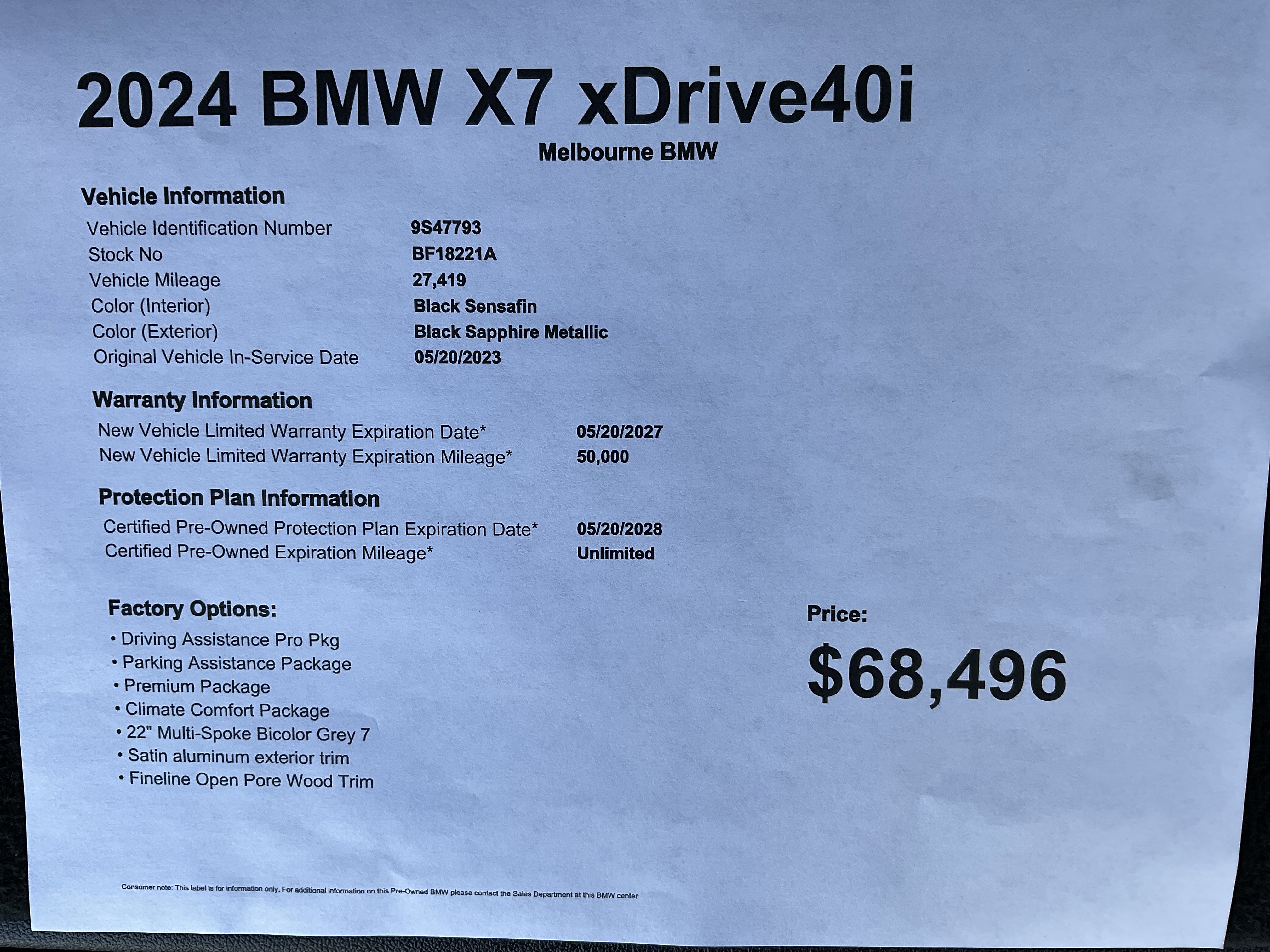 Certified 2024 BMW X7 xDrive40i image 38