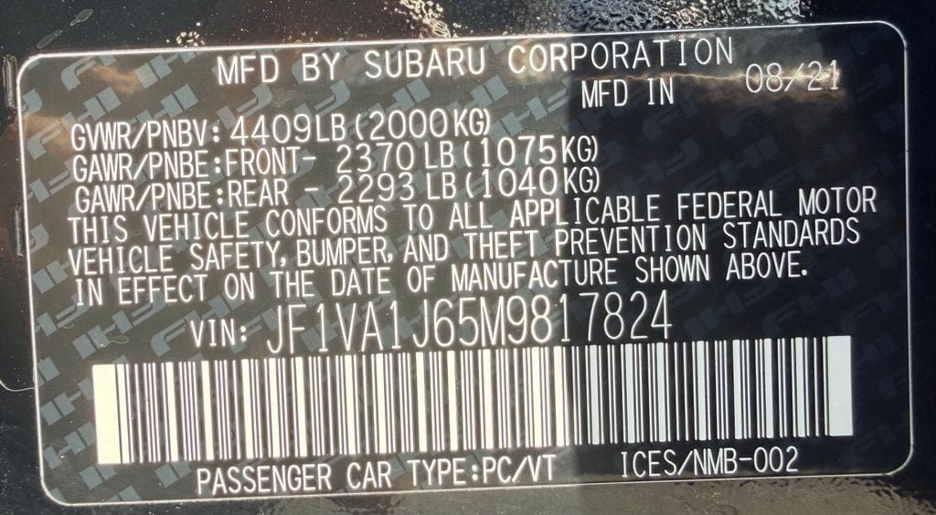 Used 2021 Subaru WRX Limited AWD/4WD image 23