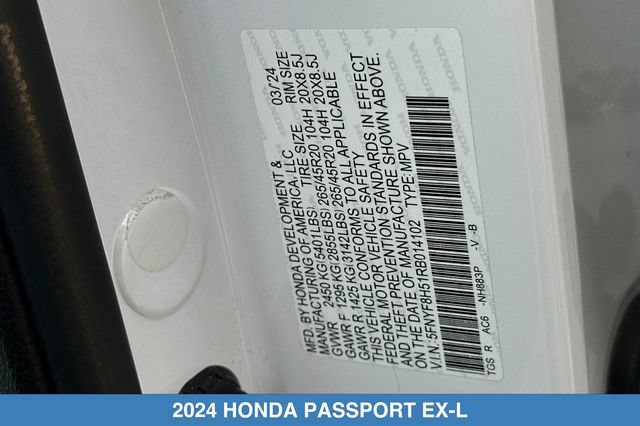 Certified 2024 Honda Passport EX-L image 33