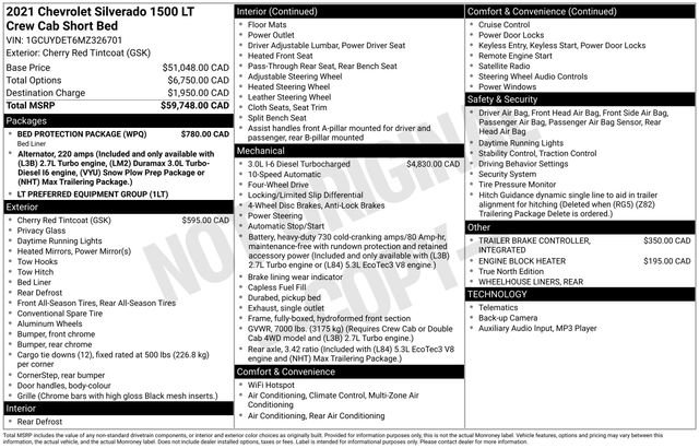 Used 2021 Chevrolet Silverado 1500 LT w/ Bed Protection Package AWD/4WD image 14