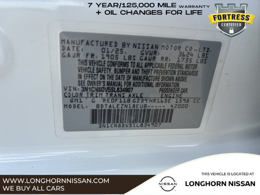 Used 2025 Nissan Versa S w/ Trunk Package FWD image 26