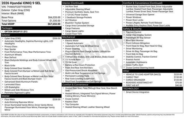 New 2026 Hyundai Ioniq 9 SEL image 4
