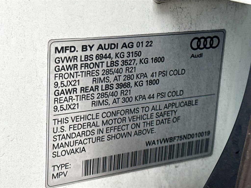 Used 2022 Audi SQ7 Prestige w/ Prestige Package image 36