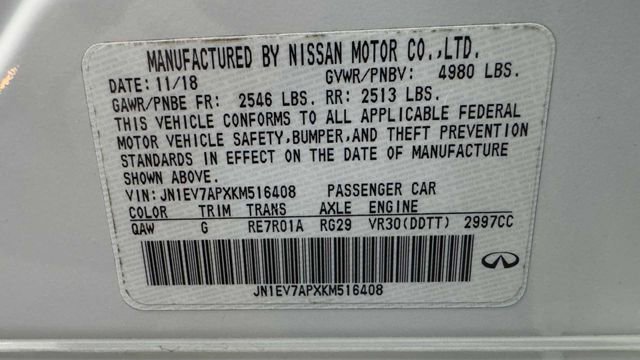 Used 2019 INFINITI Q50 Luxe w/ Cargo Package (L96) image 34
