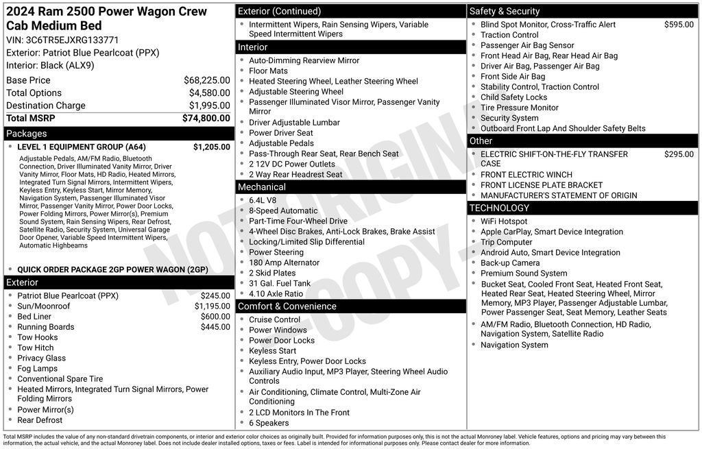 Used 2024 RAM 2500 Power Wagon w/ Level 1 Equipment Group image 3