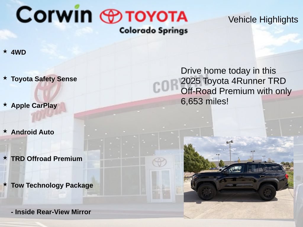 Used 2025 Toyota 4Runner TRD Off-Road Premium w/ Tow Technology Package AWD/4WD image 7