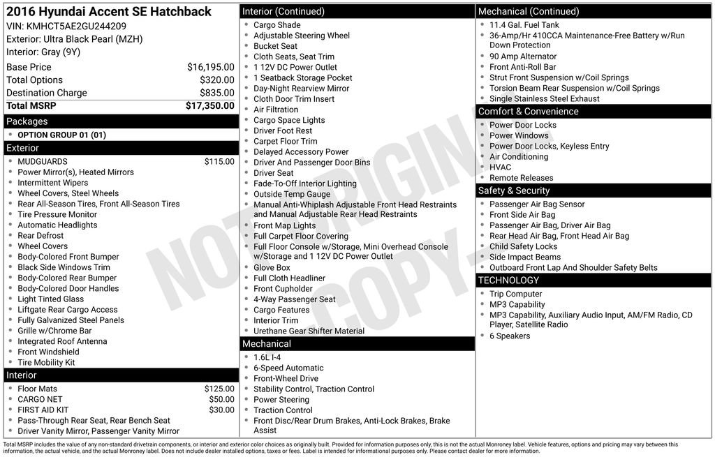 Used 2016 Hyundai Accent SE FWD image 4