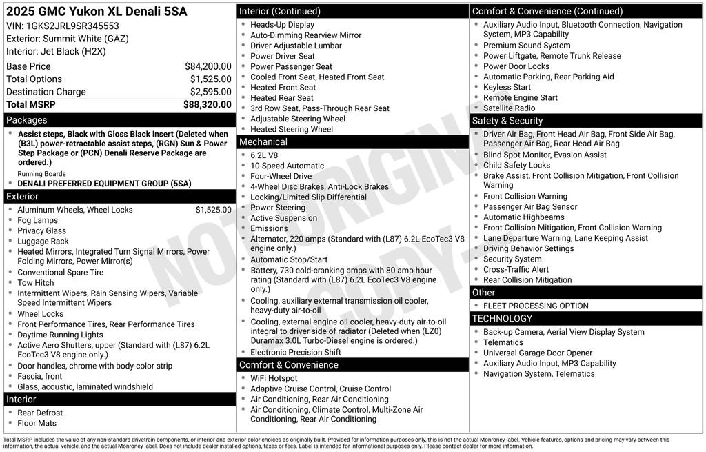 Used 2025 GMC Yukon XL Denali AWD/4WD image 3
