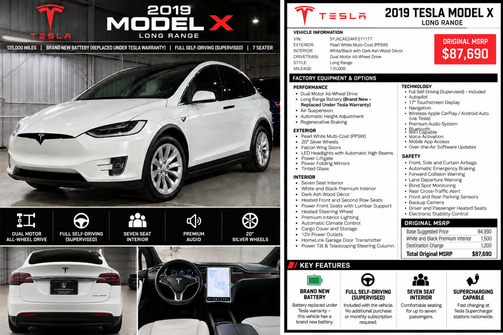 Used 2019 Tesla Model X Long Range