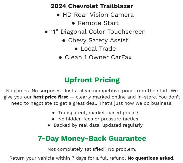 Certified 2024 Chevrolet TrailBlazer LT AWD/4WD image 2