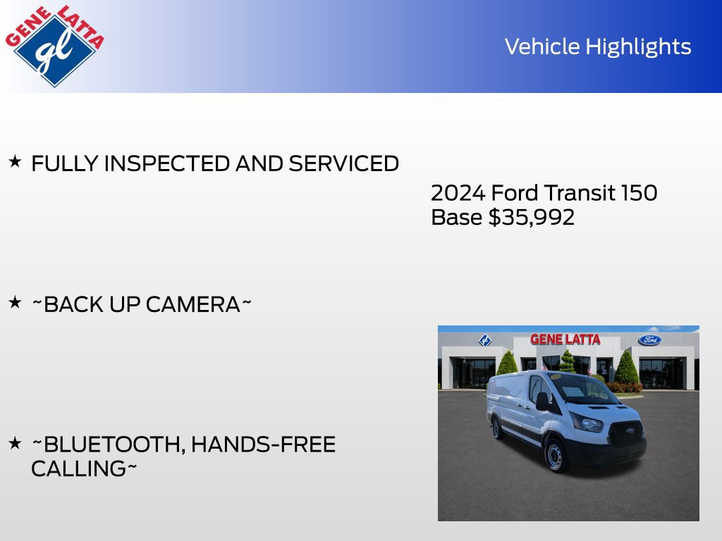 Certified 2024 Ford Transit 150 Low Roof RWD image 27