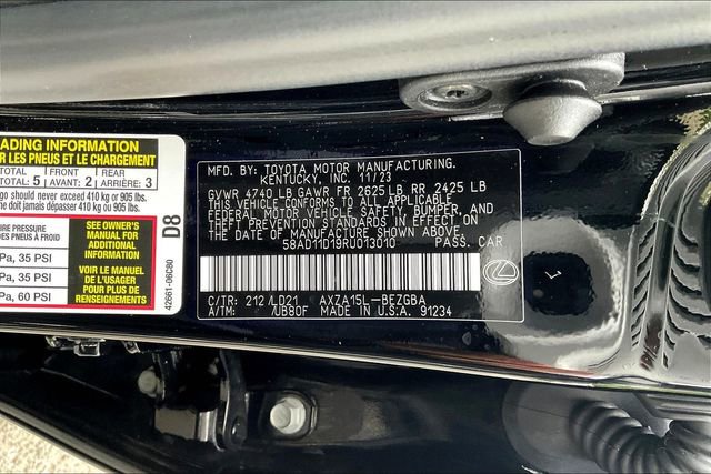 Certified 2024 Lexus ES 250 w/ Premium Package AWD/4WD image 19