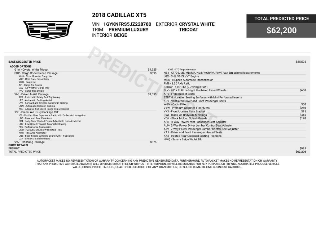 Used 2018 Cadillac XT5 Premium Luxury AWD/4WD image 2
