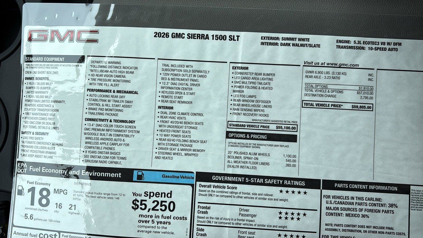 New 2026 GMC Sierra 1500 SLT RWD image 36