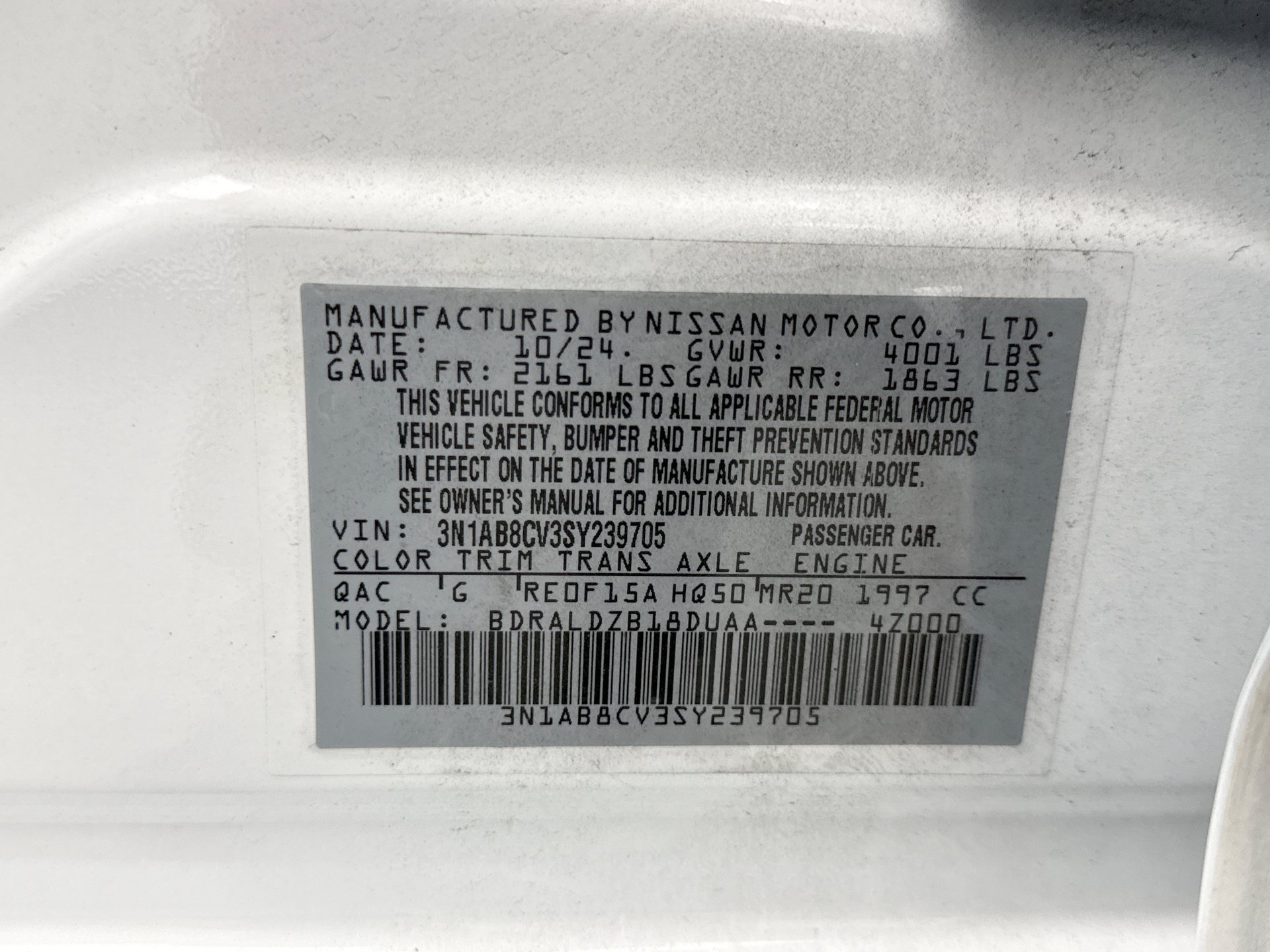 Used 2025 Nissan Sentra SV w/ All-Weather Package FWD image 12
