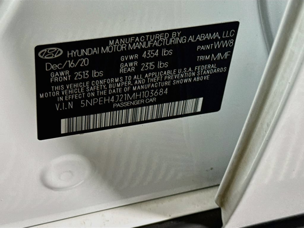 Certified 2021 Hyundai Sonata Limited FWD image 35