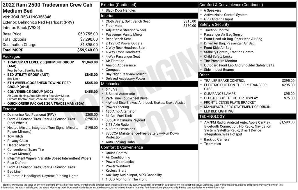 Certified 2022 RAM 2500 Tradesman AWD/4WD image 29