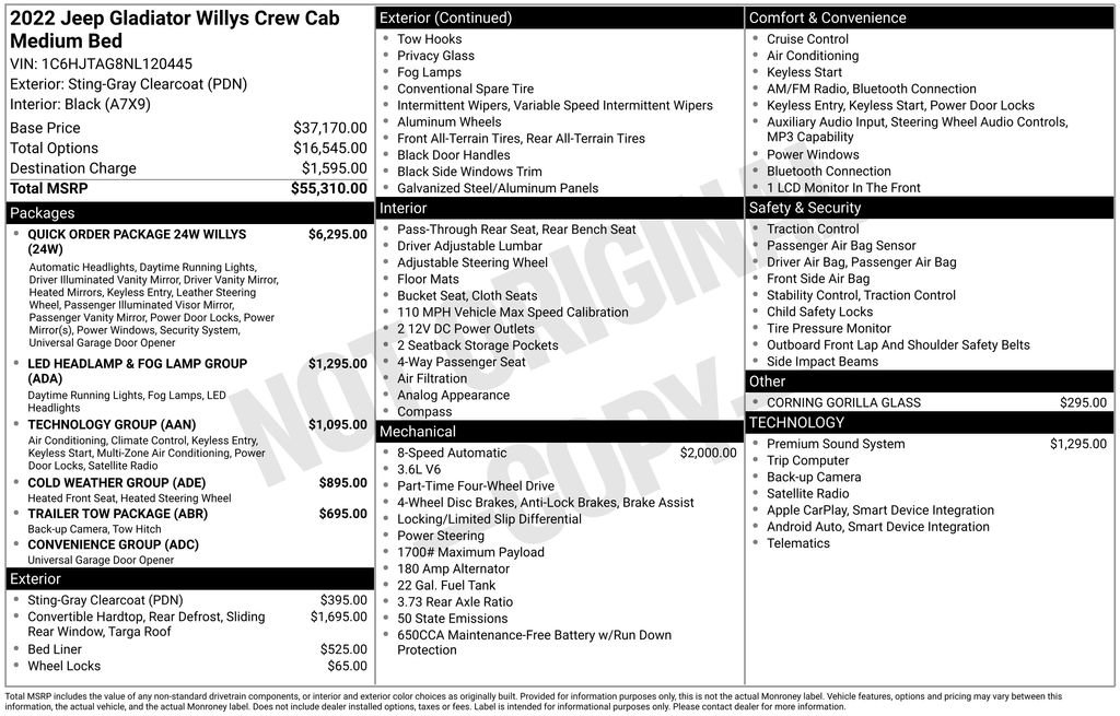 Used 2022 Jeep Gladiator Willys image 34