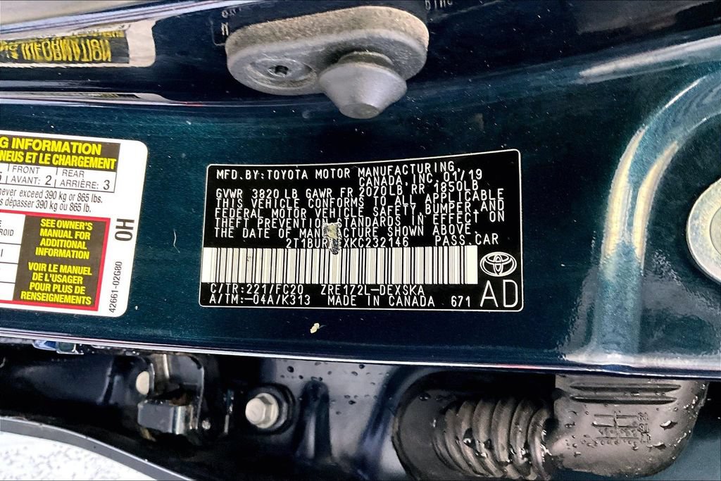 Certified 2019 Toyota Corolla SE FWD image 21