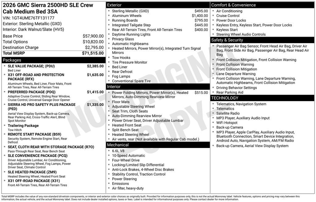 Used 2026 GMC Sierra 2500 SLE w/ SLE Value Package; AWD/4WD image 53