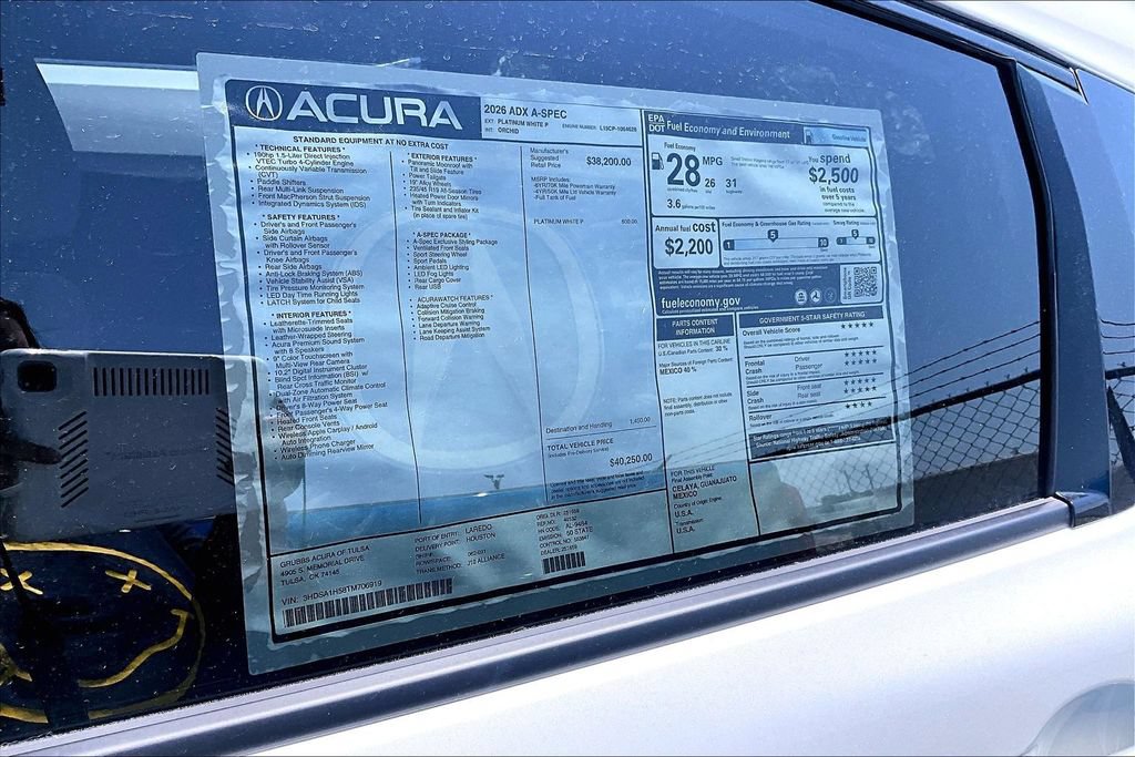 New 2026 Acura ADX A-Spec FWD image 30