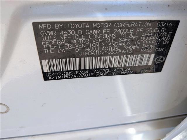 Used 2016 Lexus IS 200t RWD image 16