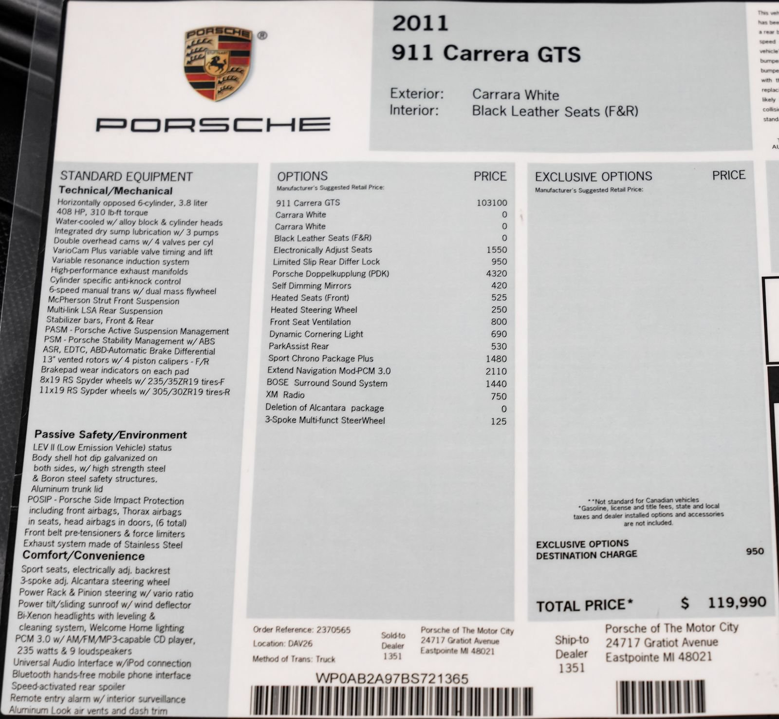 Used 2011 Porsche 911 Carrera GTS RWD image 2