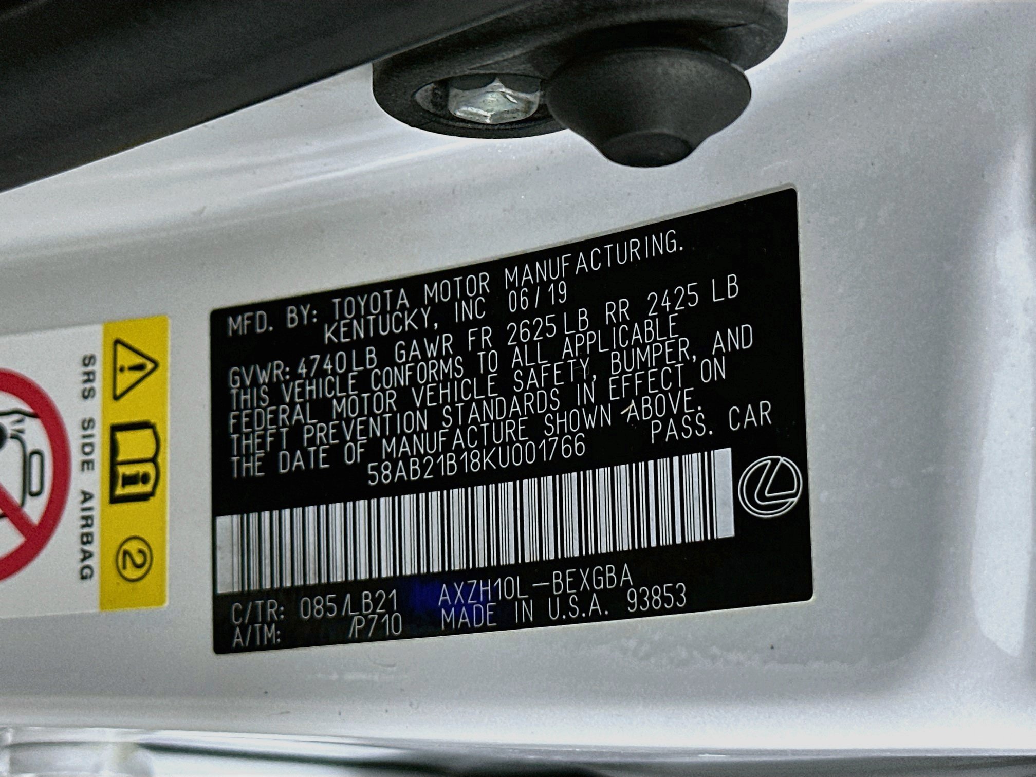 Used 2019 Lexus ES 300h w/ Accessory Package 2 FWD image 12
