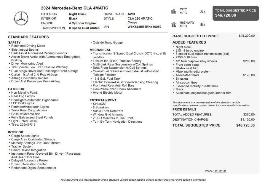 Used 2024 Mercedes-Benz CLA 250 4MATIC image 34
