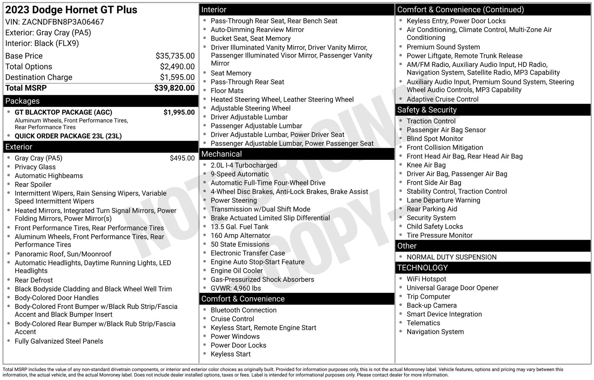 Used 2023 Dodge Hornet GT Plus w/ GT Blacktop Package AWD/4WD image 45