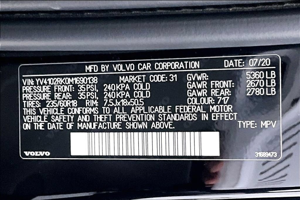 Used 2021 Volvo XC60 T5 Momentum w/ Protection Package Premier AWD/4WD image 37