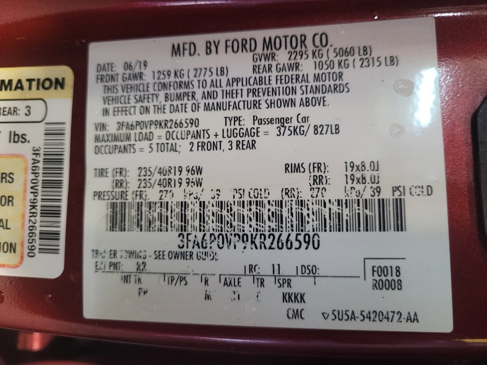 Used 2019 Ford Fusion Sport AWD/4WD image 33