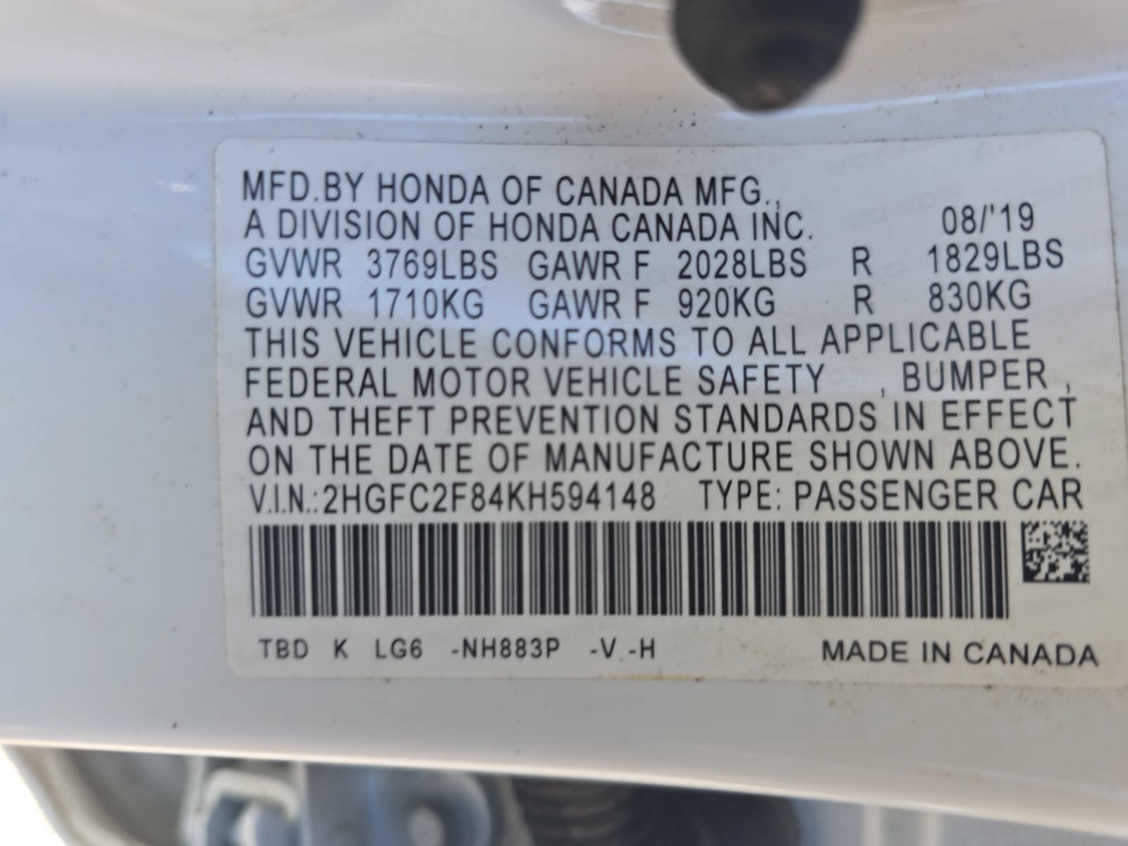 Used 2019 Honda Civic Sport image 33