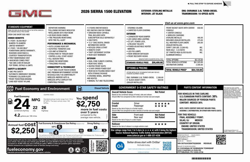 New 2026 GMC Sierra 1500 Elevation AWD/4WD image 4