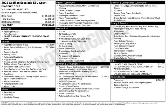 Used 2023 Cadillac Escalade ESV Sport Platinum AWD/4WD image 25