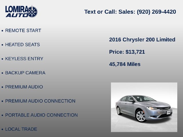 Used 2016 Chrysler 200 Limited FWD image 14