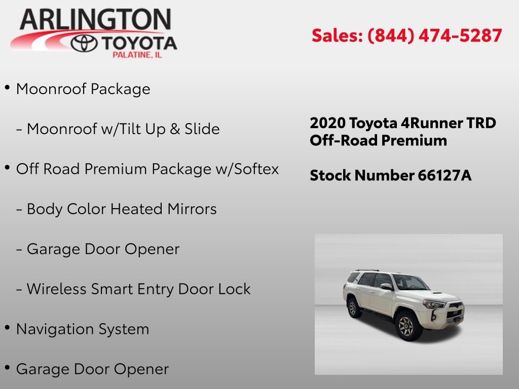 Used 2020 Toyota 4Runner TRD Off-Road Premium w/ Moonroof Package AWD/4WD image 2