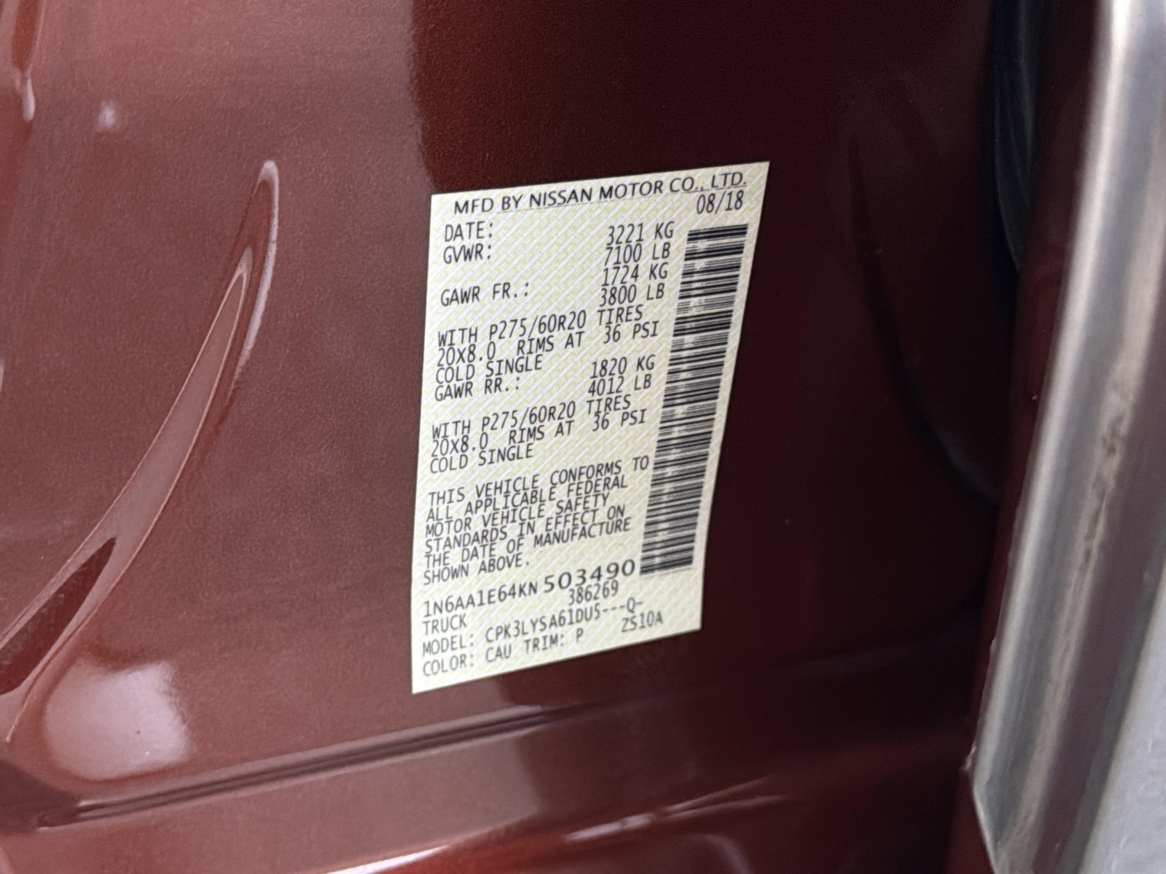 Used 2019 Nissan Titan Platinum Reserve w/ Platinum Utility Package image 36