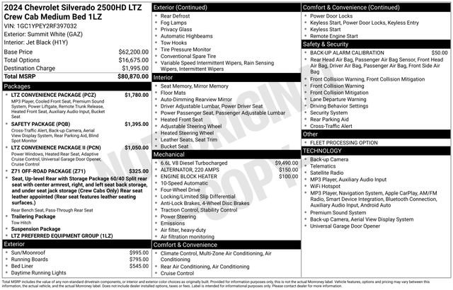 Used 2024 Chevrolet Silverado 2500 LTZ w/ LTZ Convenience Package AWD/4WD image 13