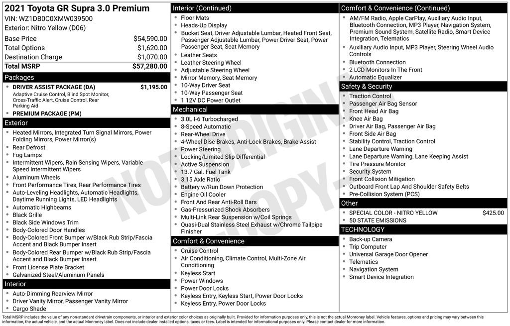 Used 2021 Toyota Supra Premium w/ Driver Assist Package image 21