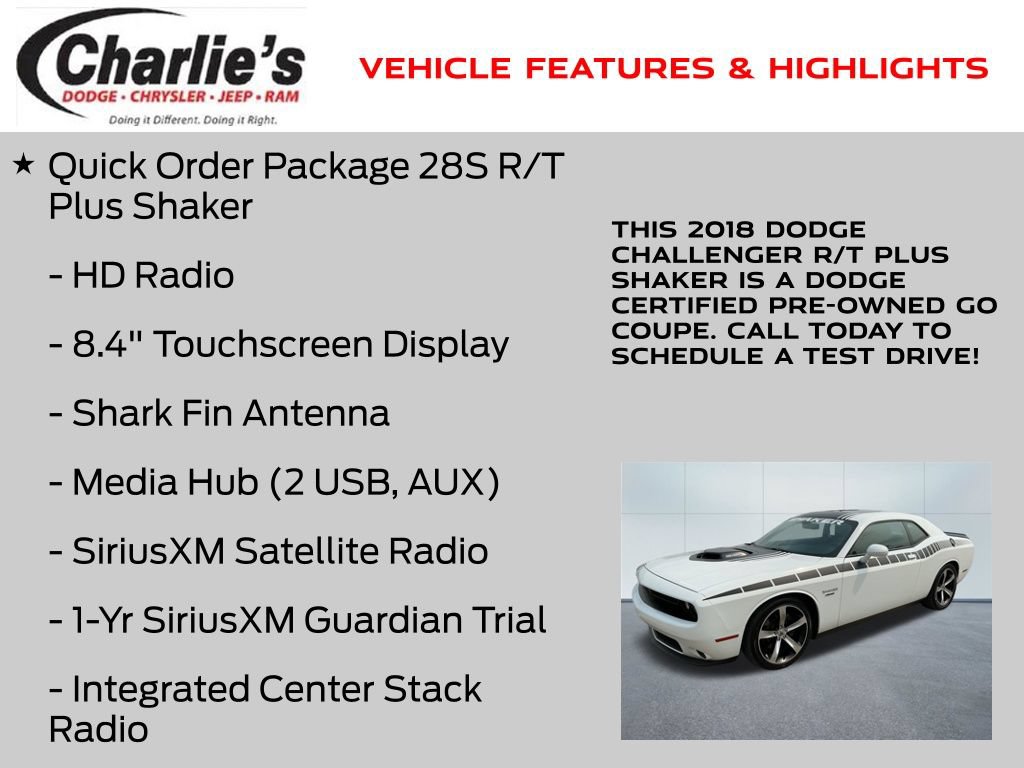 Certified 2018 Dodge Challenger R/T Plus RWD image 20