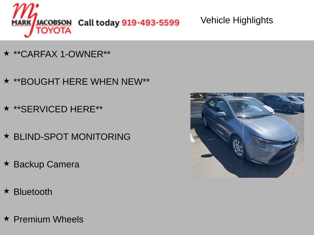 Used 2025 Toyota Corolla LE w/ Convenience Package FWD image 6