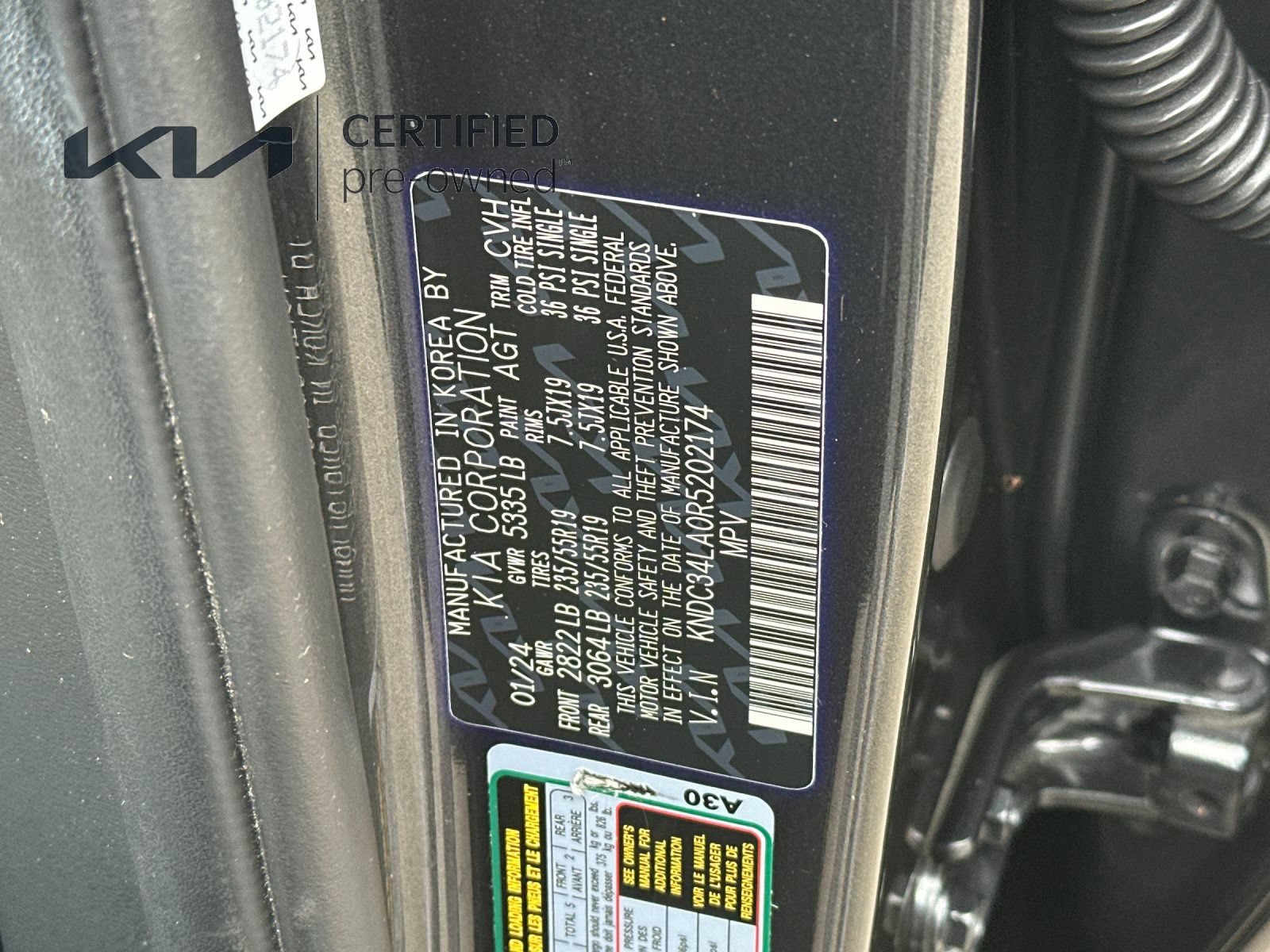 Certified 2024 Kia EV6 Wind RWD image 30